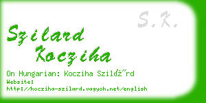 szilard kocziha business card